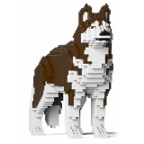 Jekca - Husky 01S-M03 - Lego - Sculpture - Construction - 4D - Brick Animals - Toys