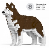 Jekca - Husky 01S-M03 - Lego - Scultura - Costruzione - 4D - Animali di Mattoncini - Toys