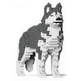 Jekca - Husky 01S-M04 - Lego - Scultura - Costruzione - 4D - Animali di Mattoncini - Toys