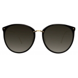 Linda Farrow - The Kings Oversized Sunglasses in Black (C1) - LFL747C1SUN - Linda Farrow Eyewear