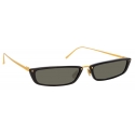 Linda Farrow - Issa C1 Rectangular Sunglasses in Black - LFL838C1SUN - Linda Farrow Eyewear