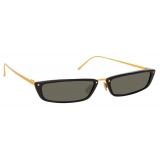 Linda Farrow - Issa C1 Rectangular Sunglasses in Black - LFL838C1SUN - Linda Farrow Eyewear