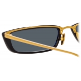 Linda Farrow - Issa C1 Rectangular Sunglasses in Black - LFL838C1SUN - Linda Farrow Eyewear