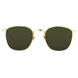 Linda Farrow - Occhiali da Sole The Simon Quadrati in Verde Oro Giallo (C5) - LFL479C5SUN - Linda Farrow Eyewear