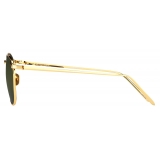 Linda Farrow - The Simon Square Sunglasses in Green Yellow Gold (C5) - LFL479C5SUN - Linda Farrow Eyewear