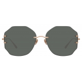 Linda Farrow - Lisette Oversized Sunglasses in Rose Gold - LFL1314C1SUN - Linda Farrow Eyewear