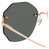 Linda Farrow - Lisette Oversized Sunglasses in Rose Gold - LFL1314C1SUN - Linda Farrow Eyewear