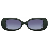 Linda Farrow - The Lola Rectangular Sunglasses in Green - LFL1117C7SUN - Linda Farrow Eyewear