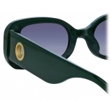 Linda Farrow - Occhiali da Sole The Lola Rettangolare in Verde - LFL1117C7SUN - Linda Farrow Eyewear