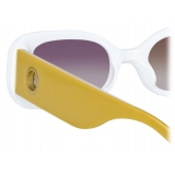 Linda Farrow - Occhiali da Sole The Lola Rettangolare in Bianco - LFL1117C6SUN - Linda Farrow Eyewear