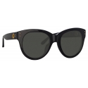 Linda Farrow - Occhiali da Sole Madi Oversized in Nero - LFL1257C1SUN - Linda Farrow Eyewear