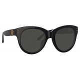 Linda Farrow - Occhiali da Sole Madi Oversized in Nero - LFL1257C1SUN - Linda Farrow Eyewear