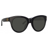 Linda Farrow - Madi Oversized Sunglasses in Black - LFL1257C1SUN - Linda Farrow Eyewear