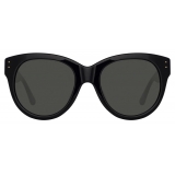 Linda Farrow - Occhiali da Sole Madi Oversized in Nero - LFL1257C1SUN - Linda Farrow Eyewear