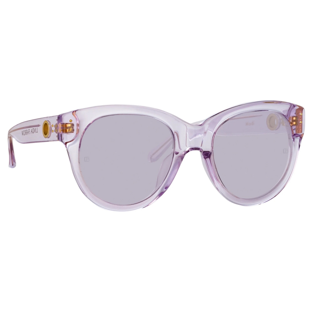 Linda Farrow Madi Oversized Sunglasses In Lilac Lfl1257c4sun Linda Farrow Eyewear Avvenice