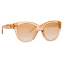 Linda Farrow - Occhiali da Sole Madi Oversized in Pesca - LFL1257C3SUN - Linda Farrow Eyewear