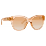 Linda Farrow - Madi Oversized Sunglasses in Peach - LFL1257C3SUN - Linda Farrow Eyewear