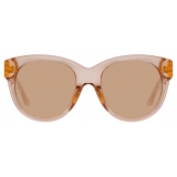 Linda Farrow - Madi Oversized Sunglasses in Peach - LFL1257C3SUN - Linda Farrow Eyewear