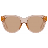 Linda Farrow - Occhiali da Sole Madi Oversized in Pesca - LFL1257C3SUN - Linda Farrow Eyewear