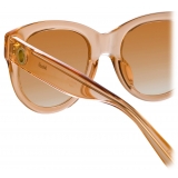 Linda Farrow - Madi Oversized Sunglasses in Peach - LFL1257C3SUN - Linda Farrow Eyewear