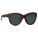 Linda Farrow - Madi Oversized Sunglasses in Tortoiseshell - LFL1257C2SUN - Linda Farrow Eyewear