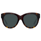 Linda Farrow - Occhiali da Sole Madi Oversized in Tartaruga - LFL1257C2SUN - Linda Farrow Eyewear