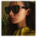 Linda Farrow - Occhiali da Sole Madi Oversized in Tartaruga - LFL1257C2SUN - Linda Farrow Eyewear