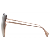 Linda Farrow - Marcia Square Sunglasses in Rose Gold - LFL1310C1SUN - Linda Farrow Eyewear