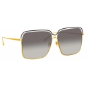 Linda Farrow - Marcia Square Sunglasses in Yellow Gold - LFL1310C2SUN - Linda Farrow Eyewear