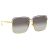 Linda Farrow - Marcia Square Sunglasses in Yellow Gold - LFL1310C2SUN - Linda Farrow Eyewear