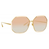 Linda Farrow - Occhiali da Sole Margot Hexagon in Crema - LFL1308C3SUN - Linda Farrow Eyewear