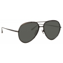 Linda Farrow - Occhiali da Sole Matisse Aviator in Nichel - LFL1207C4SUN - Linda Farrow Eyewear