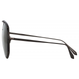 Linda Farrow - Matisse Aviator Sunglasses in Nickel - LFL1207C4SUN - Linda Farrow Eyewear