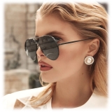 Linda Farrow - Matisse Aviator Sunglasses in Nickel - LFL1207C4SUN - Linda Farrow Eyewear