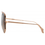 Linda Farrow - Matisse Aviator Sunglasses in Rose Gold - LFL1207C2SUN - Linda Farrow Eyewear