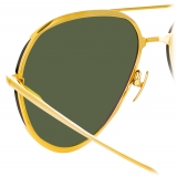 Linda Farrow - Matisse Aviator Sunglasses in Yellow Gold - LFL1207C1SUN - Linda Farrow Eyewear