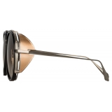 Linda Farrow - Maverick Aviator Sunglasses in White Gold - LFL1358C3SUN - Linda Farrow Eyewear