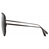 Linda Farrow - Matisse Aviator Sunglasses in Nickel (Men’s) - LFL1207C4SUN - Linda Farrow Eyewear