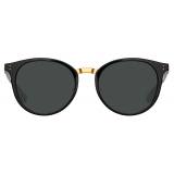 Linda Farrow - Morgan Oval Sunglasses in Black - LFL1366C1SUN - Linda Farrow Eyewear