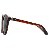 Linda Farrow - Occhiali da Sole Morgan Oval in Tartaruga - LFL1366C2SUN - Linda Farrow Eyewear