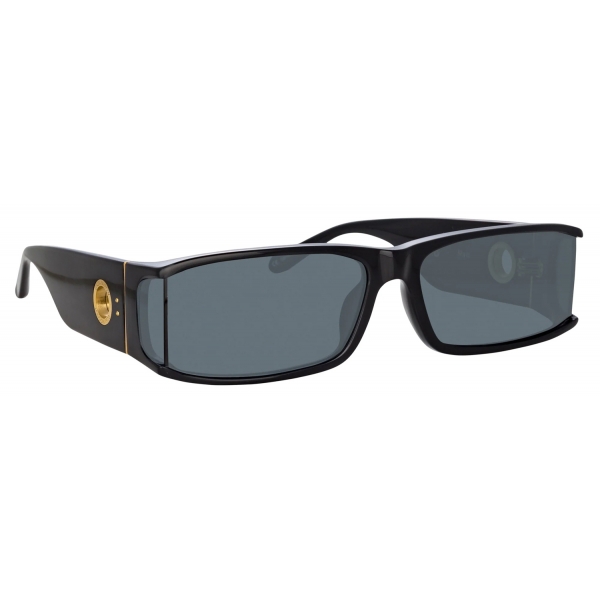 Linda Farrow - Mya Rectangular Sunglasses in Black - LFL1274C1SUN - Linda Farrow Eyewear
