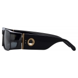 Linda Farrow - Mya Rectangular Sunglasses in Black - LFL1274C1SUN - Linda Farrow Eyewear