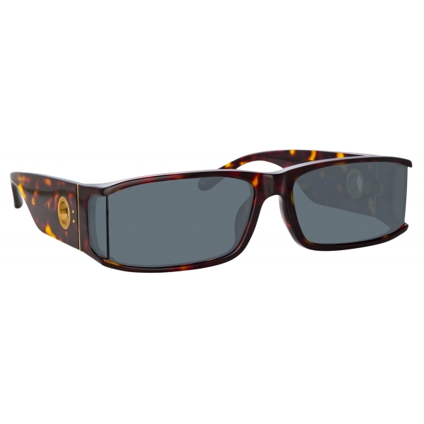 Linda Farrow - Mya Rectangular Sunglasses in Tortoiseshell - LFL1274C2SUN - Linda Farrow Eyewear