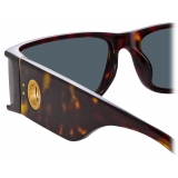 Linda Farrow - Mya Rectangular Sunglasses in Tortoiseshell - LFL1274C2SUN - Linda Farrow Eyewear