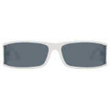 Linda Farrow - Mya Rectangular Sunglasses in White - LFL1274C3SUN - Linda Farrow Eyewear