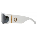 Linda Farrow - Mya Rectangular Sunglasses in White - LFL1274C3SUN - Linda Farrow Eyewear