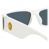 Linda Farrow - Mya Rectangular Sunglasses in White - LFL1274C3SUN - Linda Farrow Eyewear