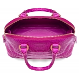 Avvenice - Imperium - Crocodile Bag - Pearly Fuchsia - Handmade in Italy - Exclusive Luxury Collection