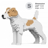 Jekca - Jack Russell Terrier 01S-M03 - Lego - Sculpture - Construction - 4D - Brick Animals - Toys