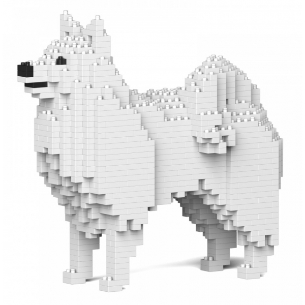 Jekca - Japanese Spitz 01S - Lego - Scultura - Costruzione - 4D - Animali di Mattoncini - Toys